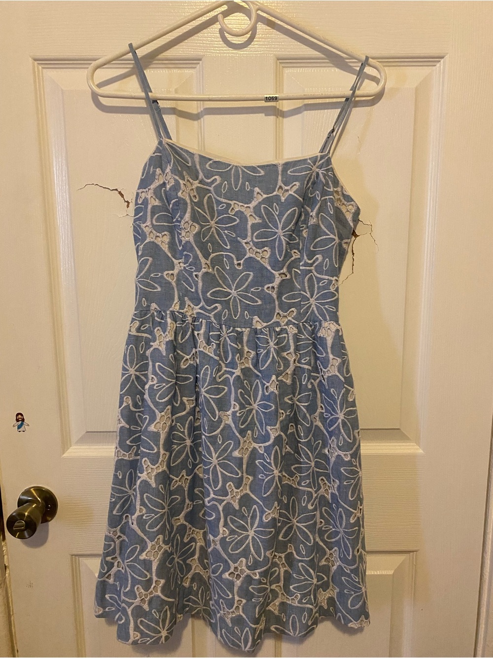 Lilly Pulitzer Blue Floral Eyelet Sundress